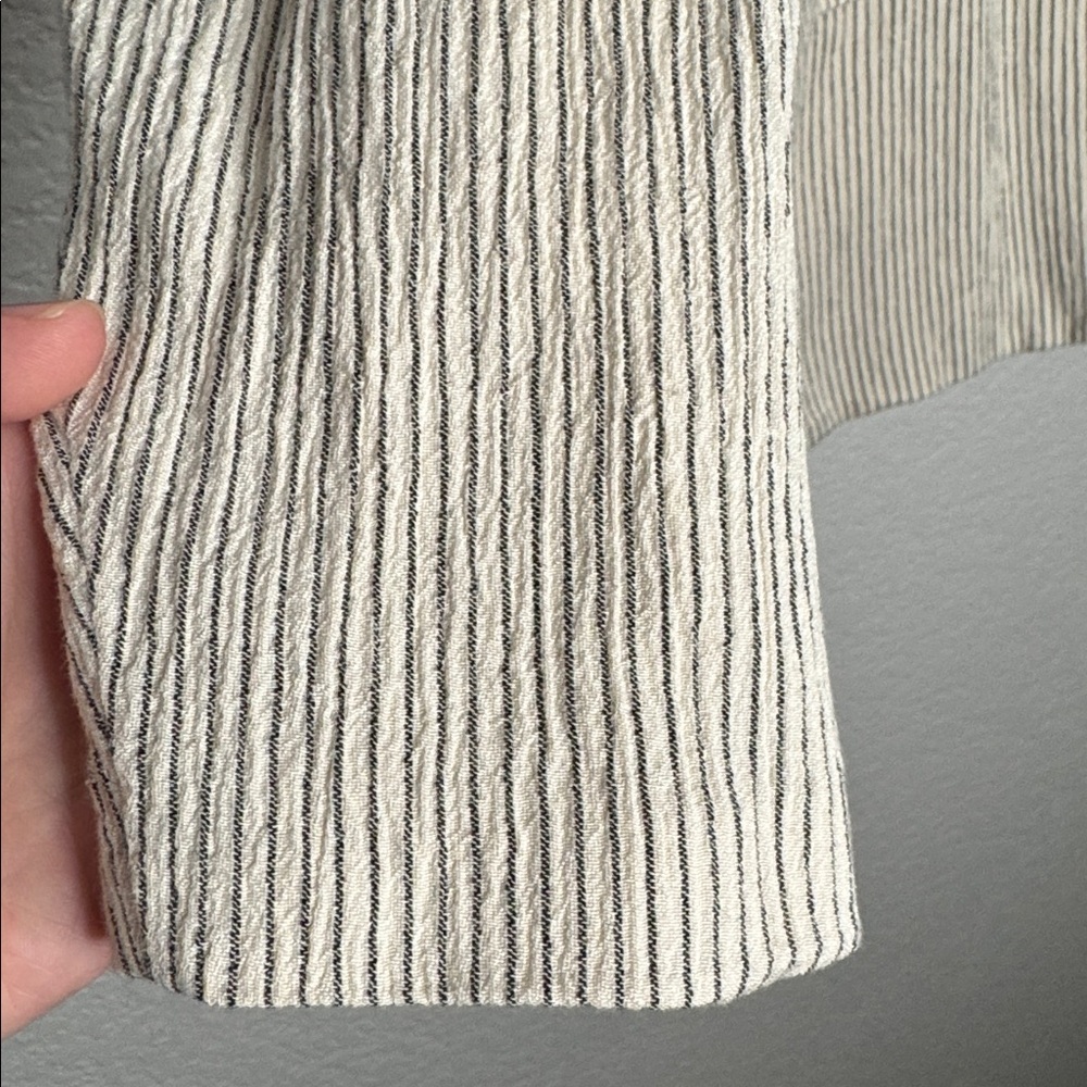 H&M Pinstripe Blazer Jacket Size 12 Normcore Minimalist Eclectic Grandpa - Picture 4 of 7